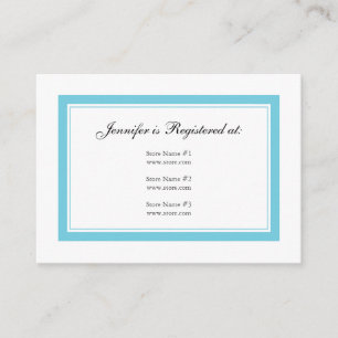 Floral Baby Registry Card - Sky Blue Begleitkarte