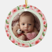 Floral Baby’s First Christmas Ornament – Add Name (Vorne)