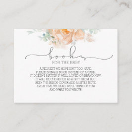 Floral Baby Showbücher Visitenkarte