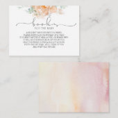 Floral Baby Showbücher Visitenkarte (Vorne/Hinten)