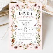 Floral Baby Shower Boho Wildblumen Einladung