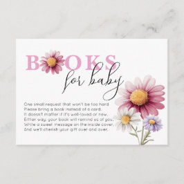 Floral Baby Shower Books für Baby Card Begleitkarte