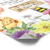 Floral Baby Shower Game Guess Wie viele Honeycombs Poster (Ecke)