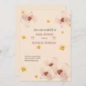 Floral Baby Shower Invitation Einladung (Vorne/Hinten)