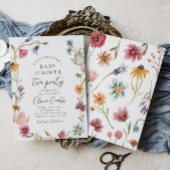 Floral Baby Shower Tee Party Einladung