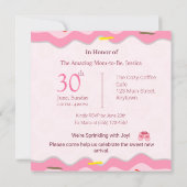 Floral Baby Sprinkle individuelle Einladung (Rückseite)