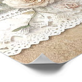 Floral Baby Zebra Kinderzimmer Poster (Ecke)