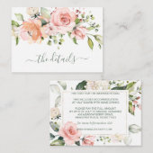 Floral Bachelorette Wochenende Informationen Karte (Vorne/Hinten)