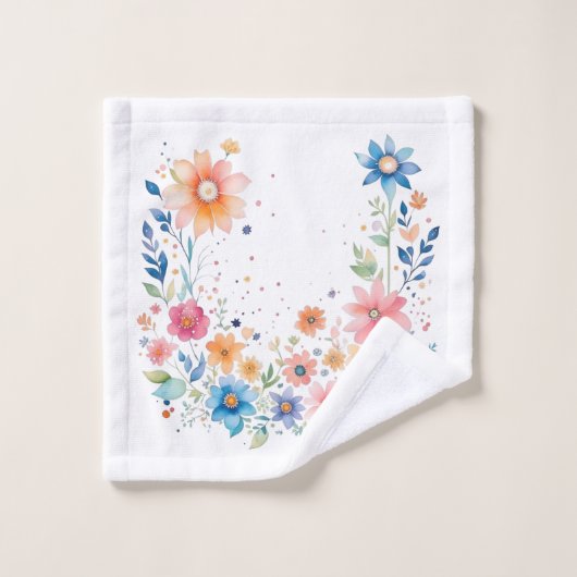 Floral Badhandtuch Set (Waschlappen)