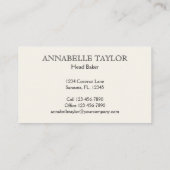 Floral Bakery Business Card Visitenkarte (Rückseite)