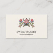 Floral Bakery Business Card Visitenkarte (Vorderseite)