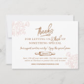 Floral Baking Whisk Bakery Business Promo Code Dankeskarte (Vorderseite)