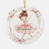 Floral Ballerina Keramik Ornament (Vorne)