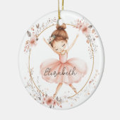 Floral Ballerina Keramik Ornament (Links)