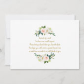 Floral Ballon Baby Dusche Einladung (Rückseite)