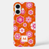 Floral Bandana Print Monogram Case-Mate iPhone Hülle (Rückseite)
