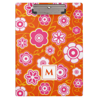 Floral Bandana Print Monogram Klemmbrett