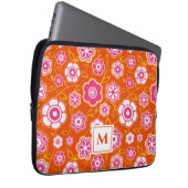 Floral Bandana Print Monogram Laptopschutzhülle (Vorne Rechts)