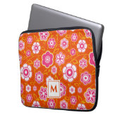 Floral Bandana Print Monogram Laptopschutzhülle (Vorderseite Links)
