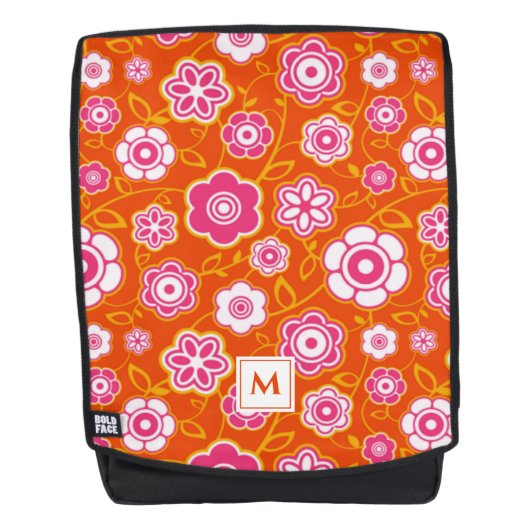 Floral Bandana Print Monogram Rucksack (Vorderseite)