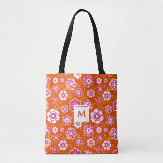 Floral Bandana Print Monogram Tasche (Vorderseite)