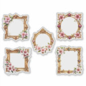 Floral Baroque Frame Cutout Sheet of Stickers Aufkleber (Vorderseite)