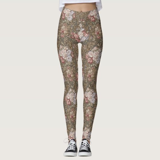 Floral Baroque Pattern – Elegant Ornamental  Leggings (Vorderseite)