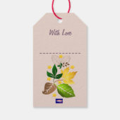 Floral Basket Beste Wünsche Geschenktags Geschenkanhänger (Rückseite)