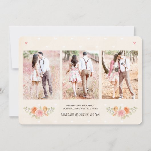 Floral Basketball Save the Date (Rückseite)