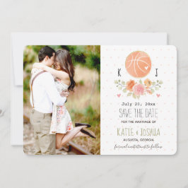 Floral Basketball Save the Date