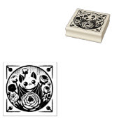 Floral Bat Gummistempel (Stempel)