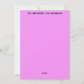 Floral bat mitzvah flache Karte (Rückseite)