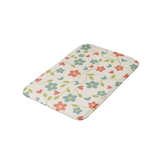 Floral Bath Mat Badematte (Schrägansicht)