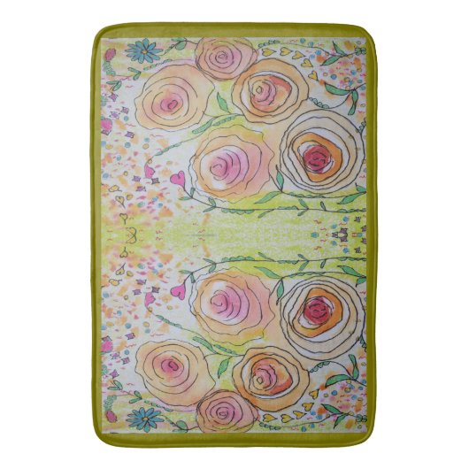 Floral Bathmat Badematte (Vorderseite Vertikal)