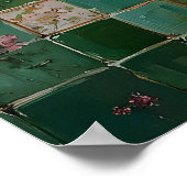 Floral Bathroom Print, Botanical Bathroom Flower Poster (Ecke)