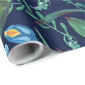 Floral Batik malen ukrainische Folkloremalerei Sti Geschenkpapier (Rolleneckpunkt)