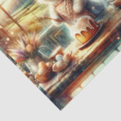 Floral Bauernhof Küche Ostern Bunny Decoupage Seidenpapier (Ausschnitt)