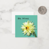 Floral Be Mine Card Mitteilungskarte (Vorderseite/Rückseite Beispiel)