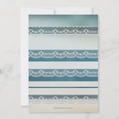 Floral Beach Lace Bachelorette Einladung (Rückseite)