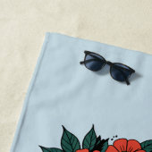 Floral Beach Lover Sunset Vacation Geschenk Retro Strandtuch (Beispiel)