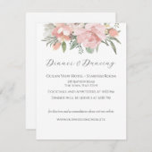 Floral Beach Wedding Empfang Card Begleitkarte (Vorne/Hinten)