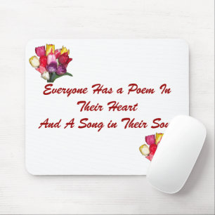 Floral Beautiful Liebe Gedicht Mousepad