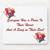 Floral Beautiful Liebe Gedicht Mousepad (Vorne)