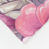 Floral Beautiful Unicorn Fleecedecke (Ecke)