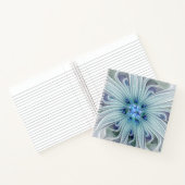 Floral Beauty Abstract Modern Blue Pastel Flower Notizblock (Innenseite)