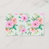 Floral Beauty Consultant Visitenkarte (Rückseite)