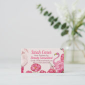 Floral Beauty Consultant Visitenkarte (Stehend Vorderseite)