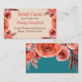 Floral Beauty Consultant Visitenkarte (Vorne/Hinten)