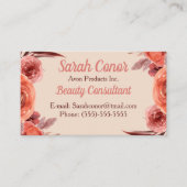 Floral Beauty Consultant Visitenkarte (Vorderseite)