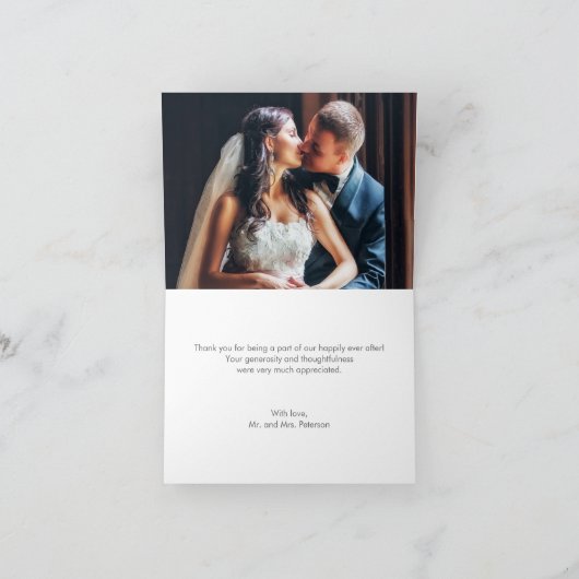 Floral Beauty Editable Farbe Danke Karte (Innenseite)